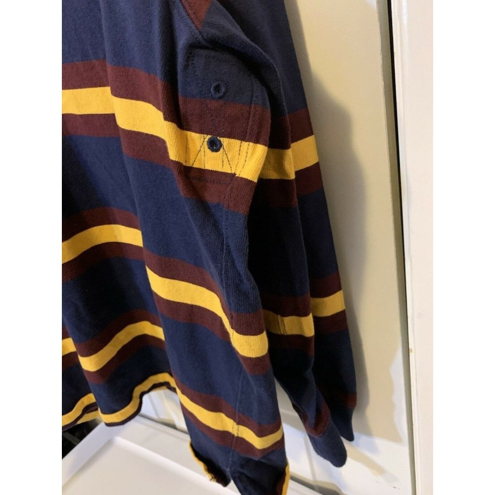 Vtg Polo Ralph Lauren Men’s Sz XL‎ Striped Polo Rugby Shirt Heavy No 8 Colorful - Picture 8 of 10